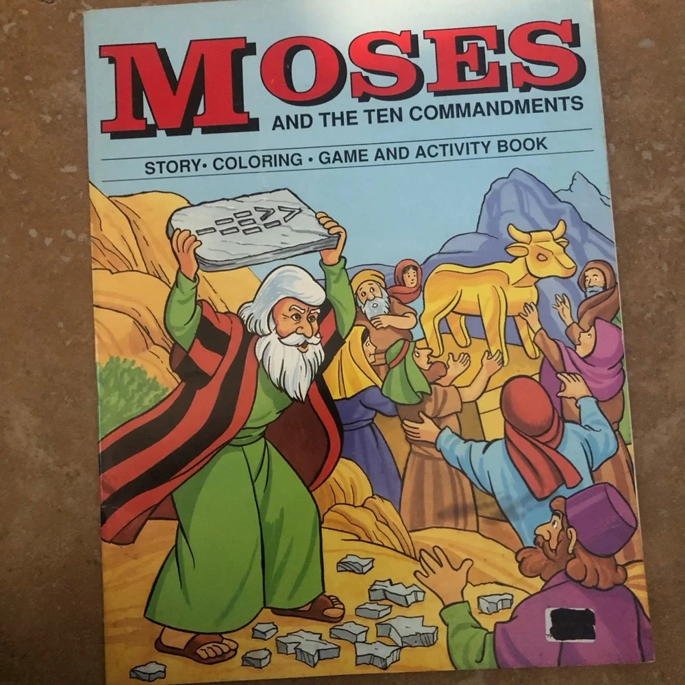 Moses and The Ten Commandments Coloring & Activity Book - Edward Letwenko